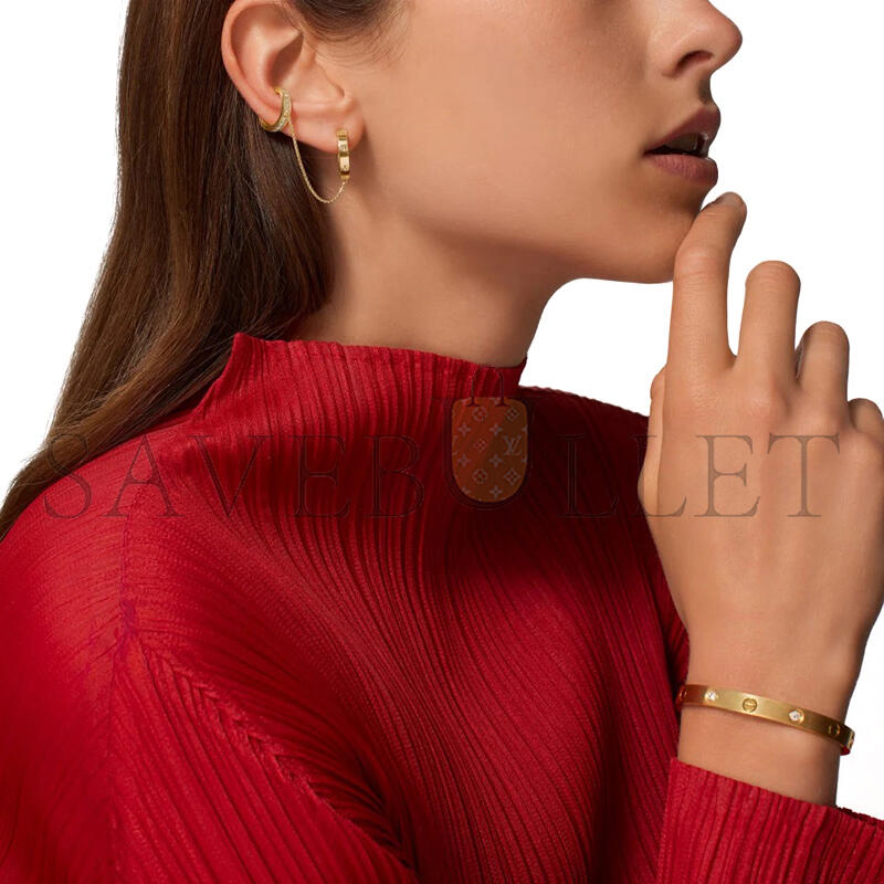 Ca*t1er love single earrings, multiwear, half-paved n8515243